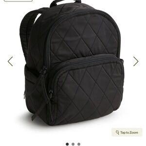 Vera Bradley Black Quilted Backpack with Adjustable Straps